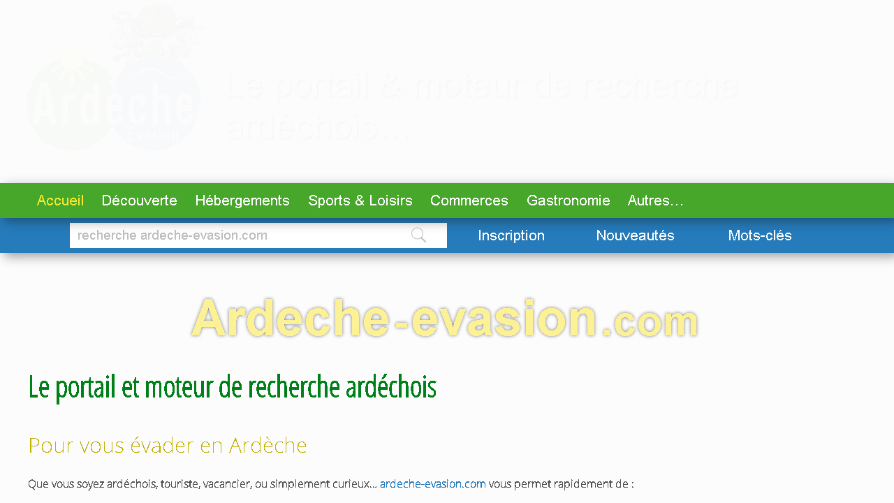Capture d'écran de http://www.ardeche-evasion.com